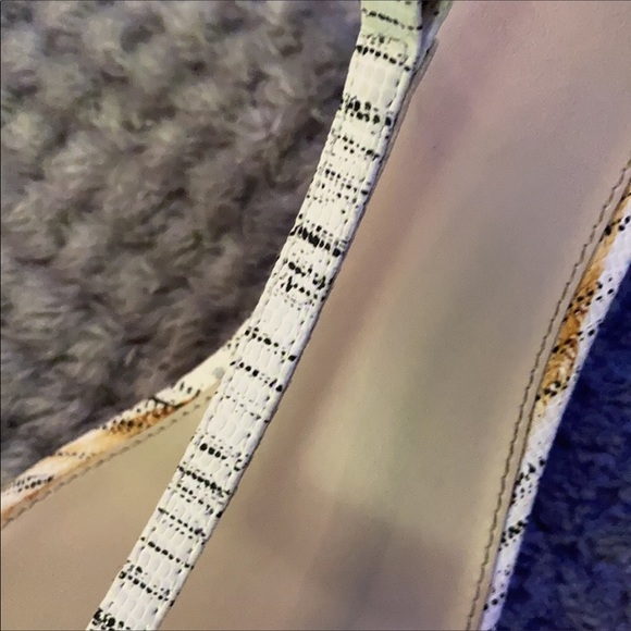 Calvin Klein White and Black Strappy Stiletto Short Heel - Picture 7 of 9